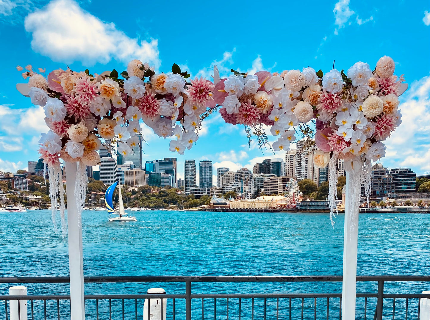 Wedding Arbour Piece Installation 120 flowers