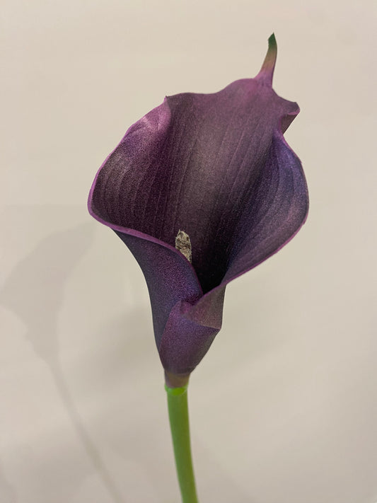 Real Touch Purple Calla Lily Single Stem Artificial Flowers Faux Flowers