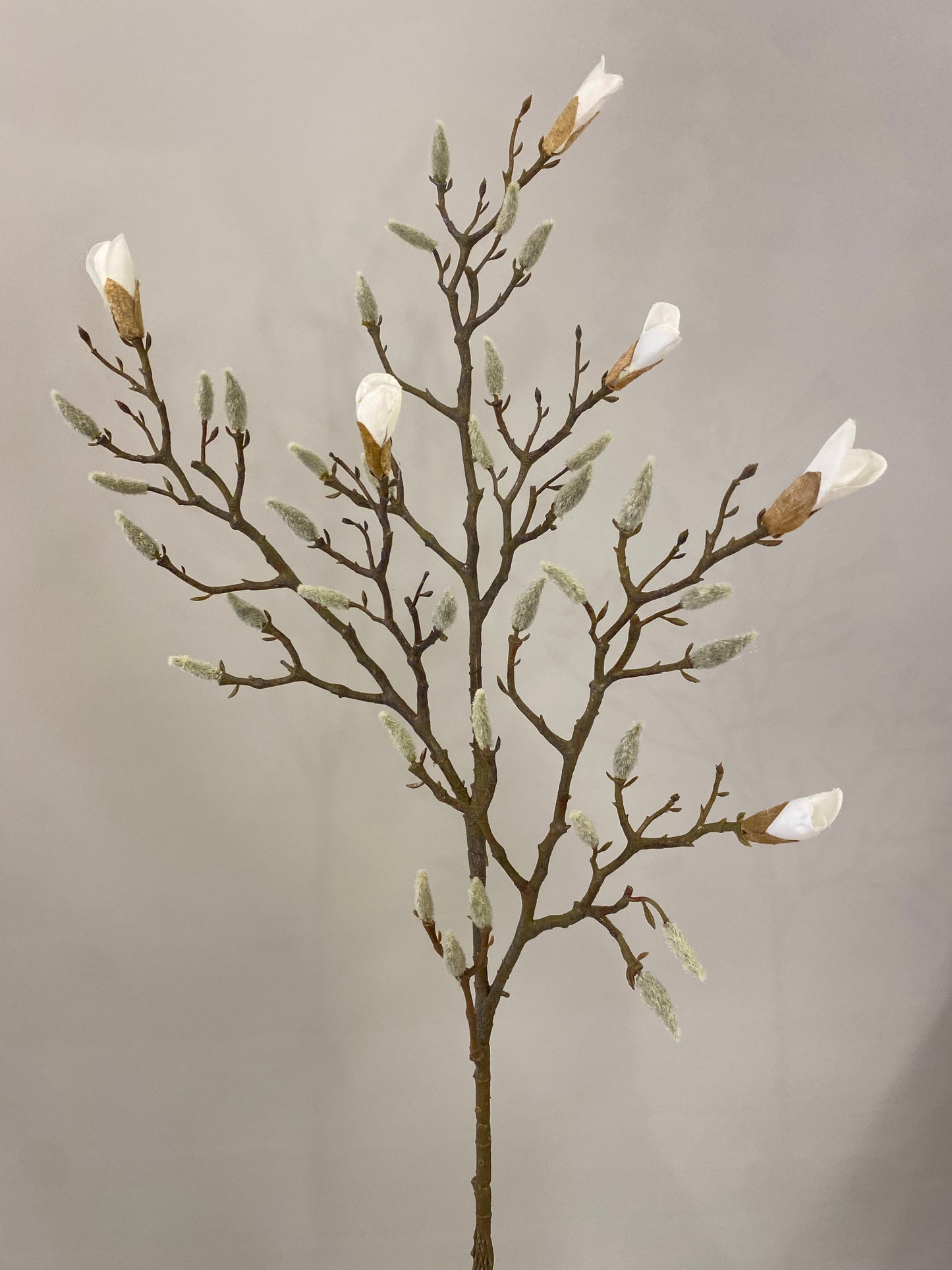 Magnolia Bud white Spray Single Stem Artificial Flowers