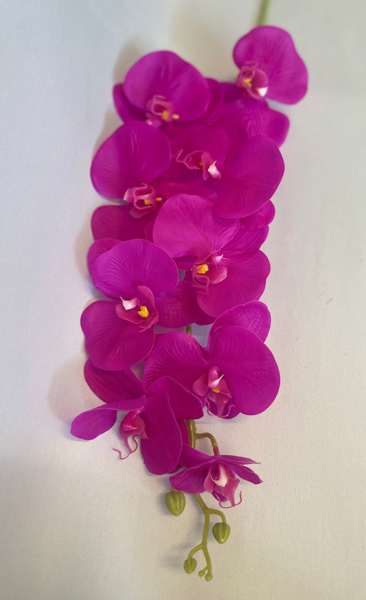 Hot Pink Orchid Single Stem Artificial Flowers Faux Flowers