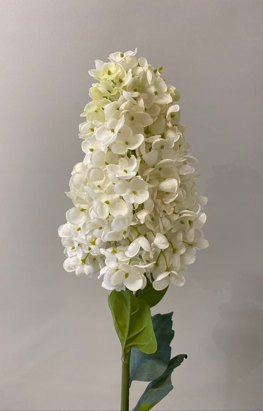 White And Green Paniculata Hydrangea Cone  Single Stem Artificial Faux Flowers