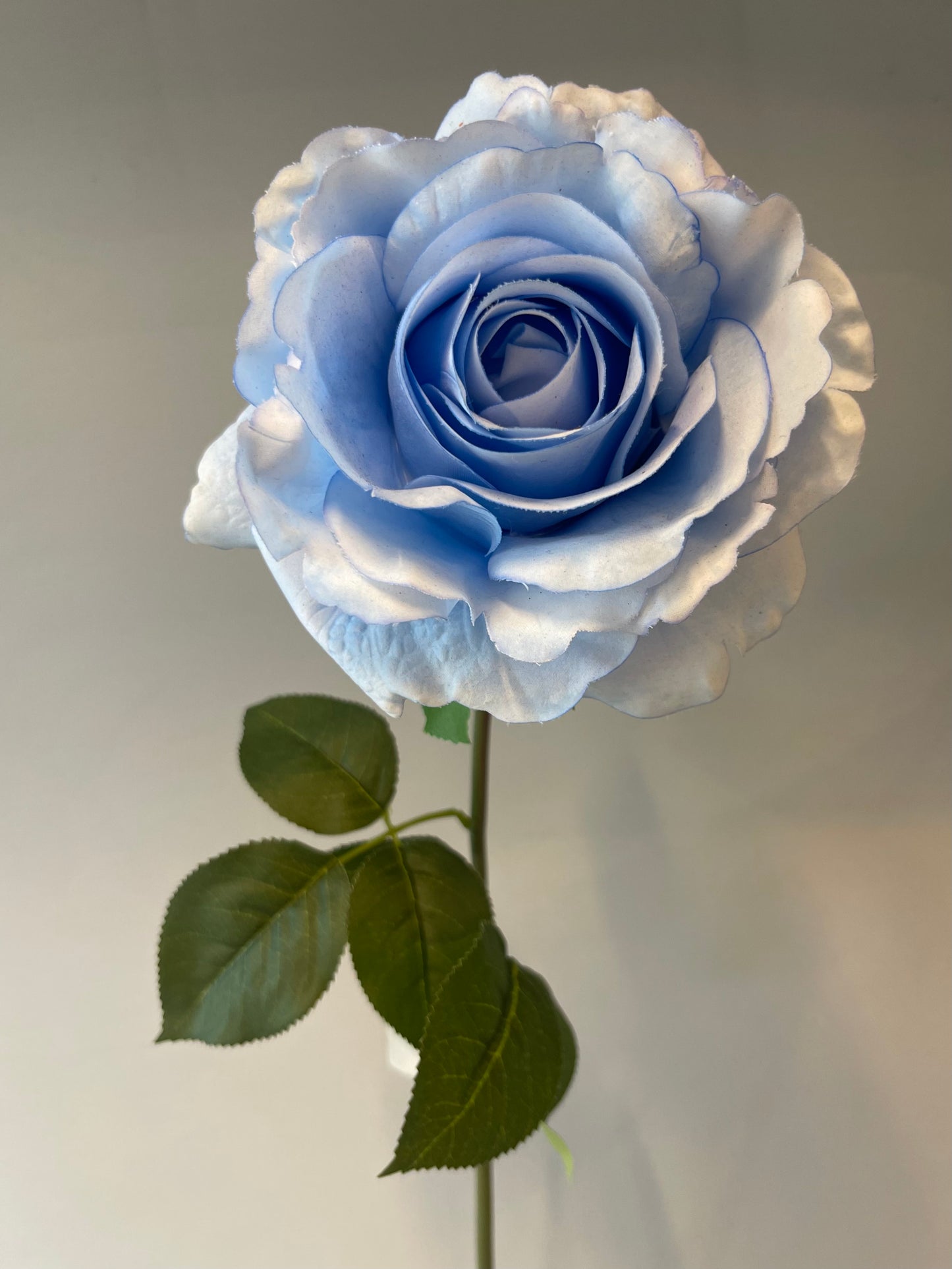 Real Touch Ice Blue Holly Rose Artificial Flowers Faux Flowers