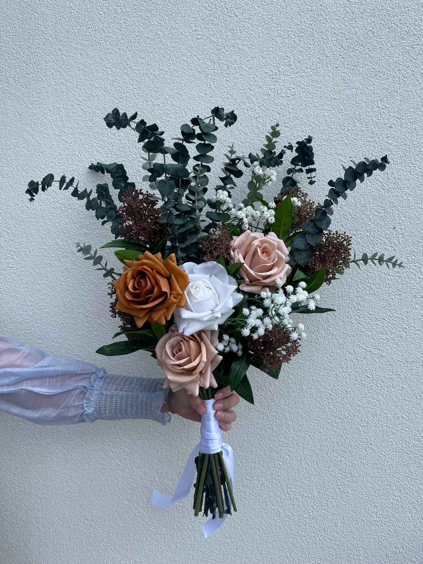 Rustic Bridal Bouquet - 16 flowers
