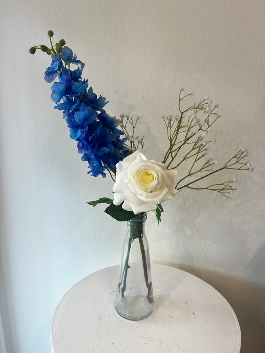 Blue Delphinium Bud Vase