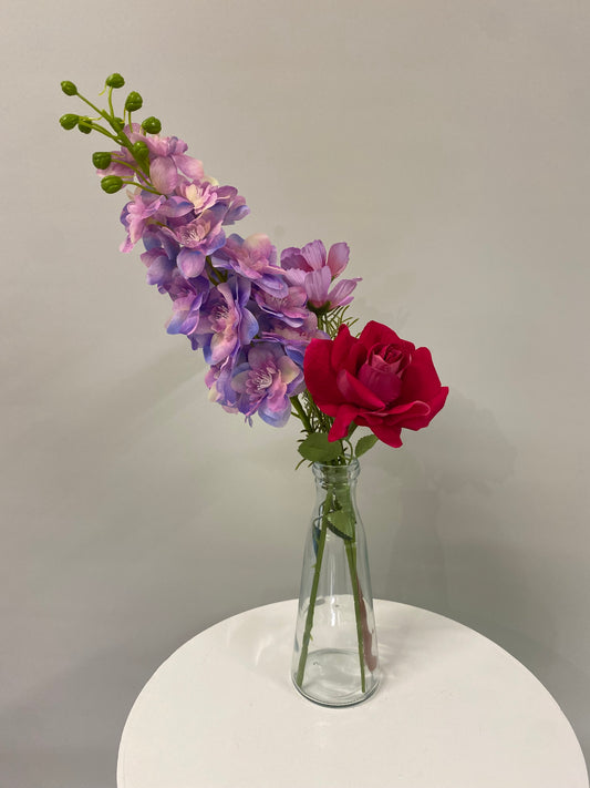 Sancia Delphinium Rose Wedding Table Bud Vase