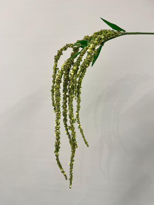 Green Hanging Amaranthus Single Stem  (Artificial flowers Faux Flowers)