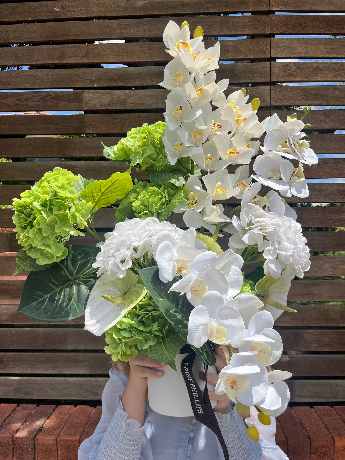Felicity Cymbidium Hydrangea Artificial Flowers Faux Flowers Arrangement