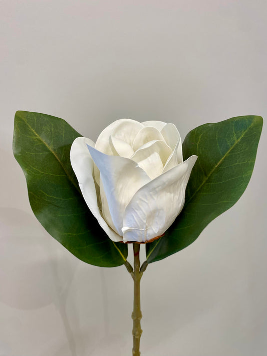 Real Touch Magnolia Green Single Stem Artificial Faux Flowers