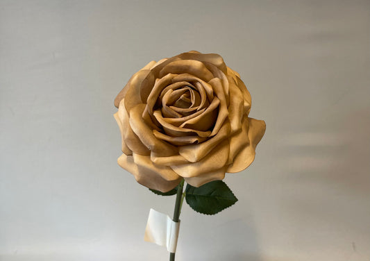 Real Touch Bella Rose Coffee Single Stem Artificial Flowers Faux Flowers