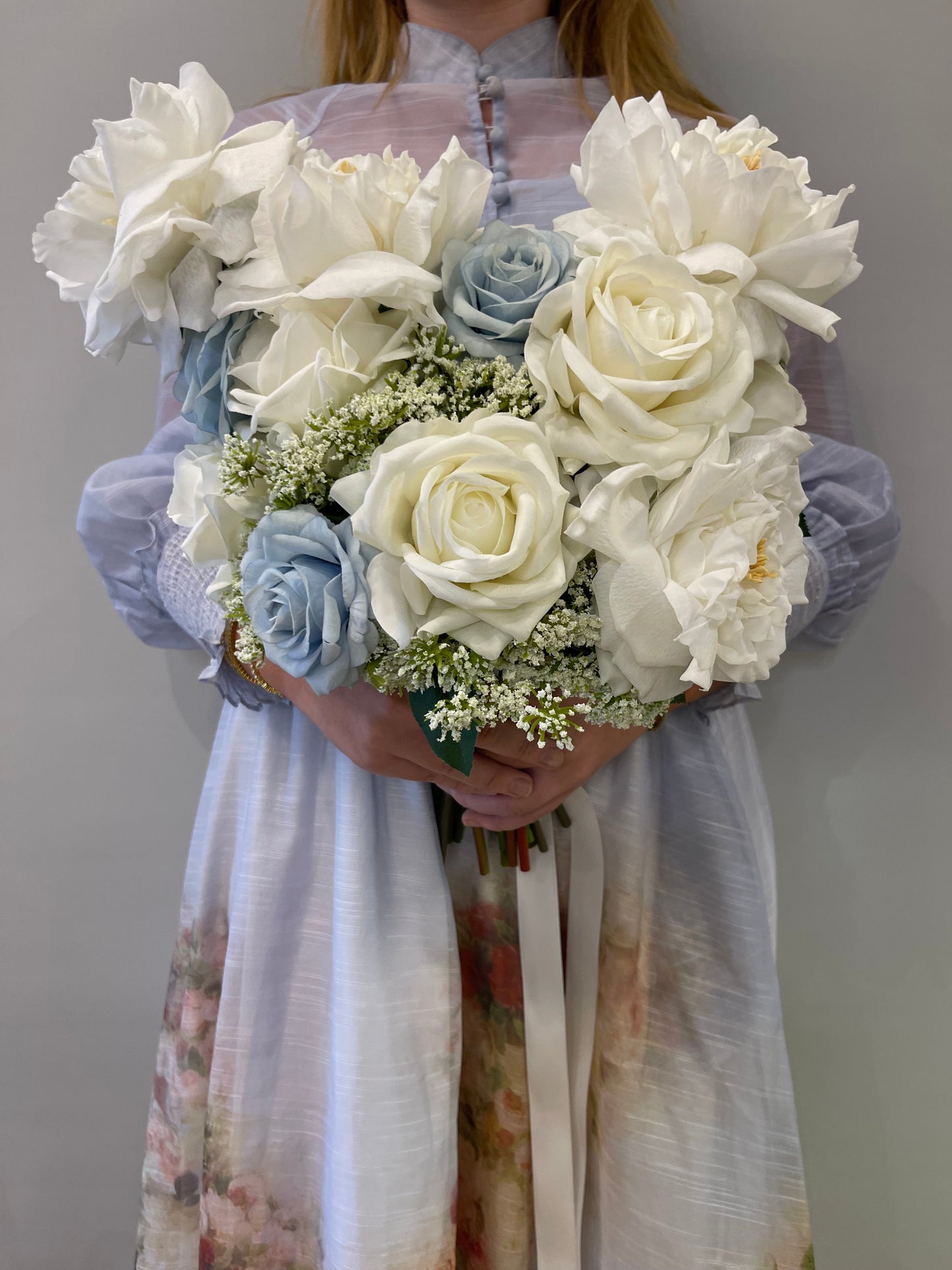 Catherine Phillips Wedding Bouquet Blue and White