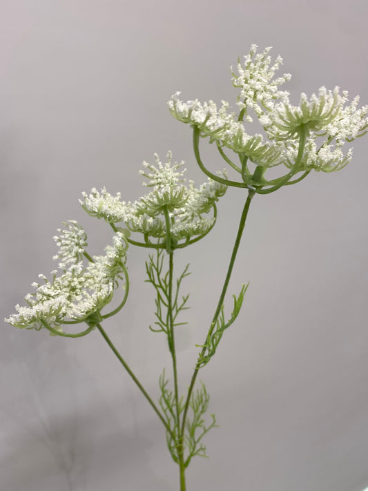 Real Touch Queen Anne's Lace Spray Light Green Single Stem Artificial Flowers