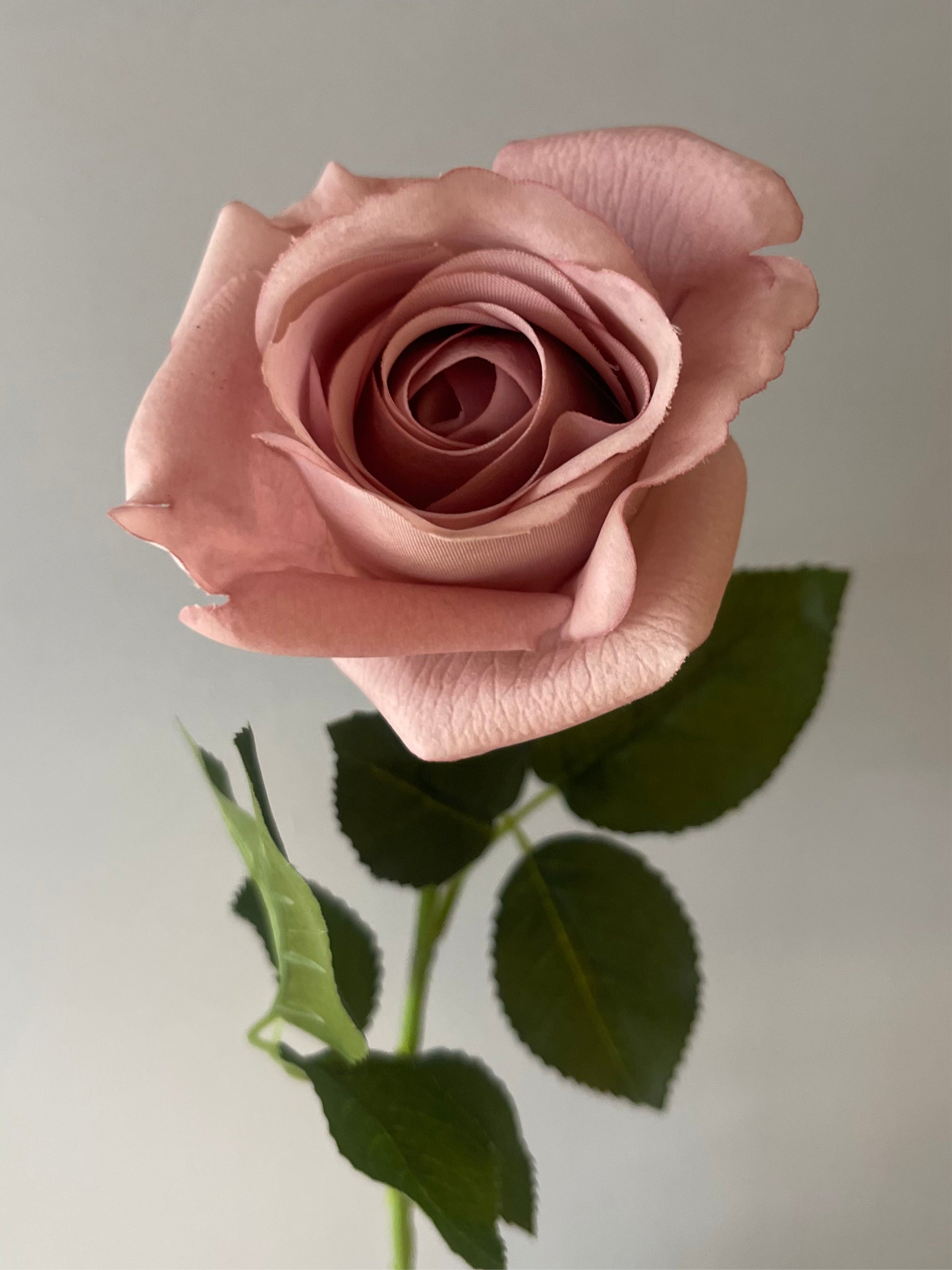 Yvie Dusty Pink Rose Single Stem Artificial Flowers Faux Flowers