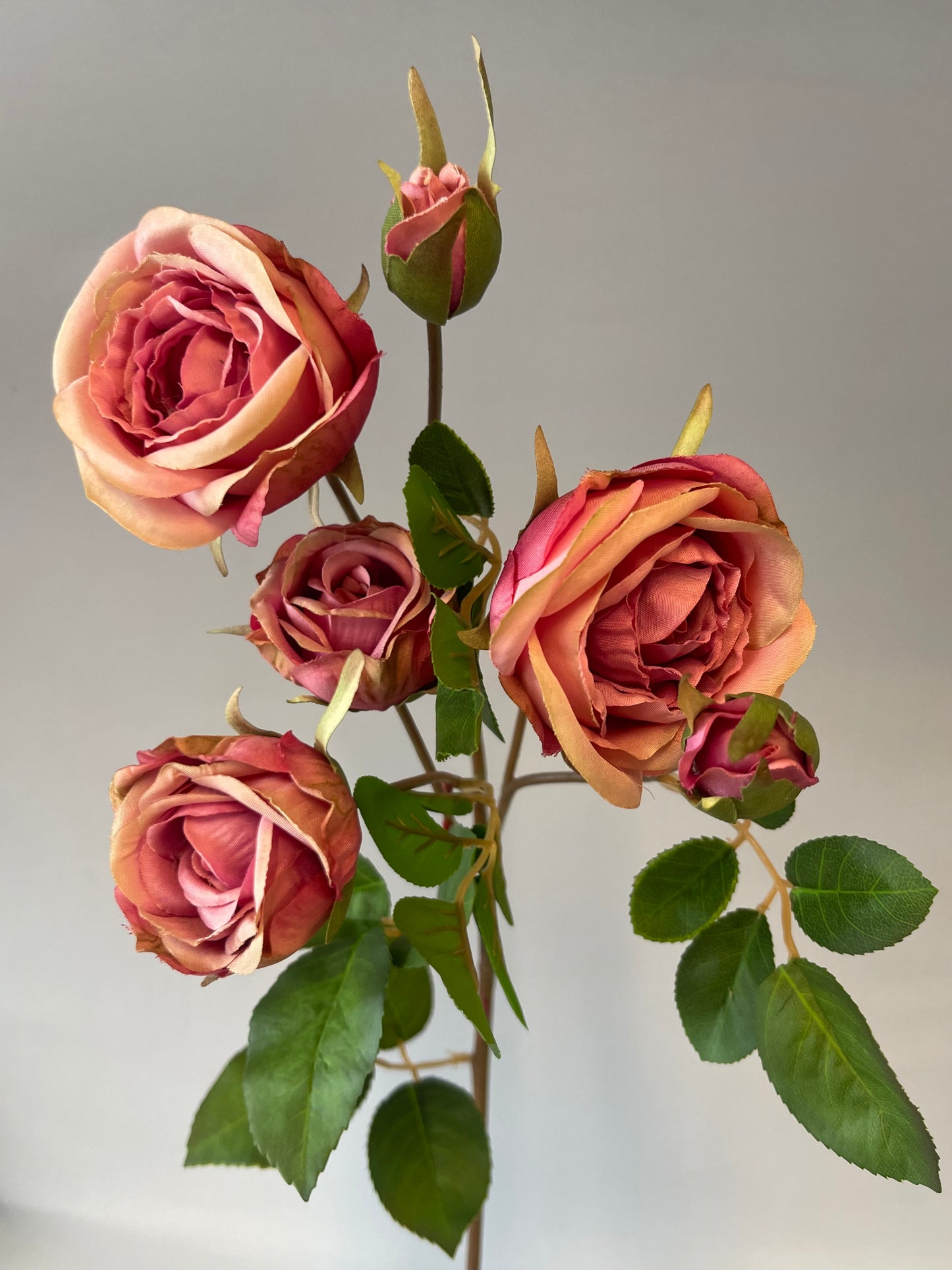 Rose Alina Spray Mauve Single Stem  Artificial Flowers Faux Flowers