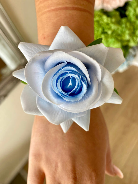 Corsage  Real Touch rose Blue