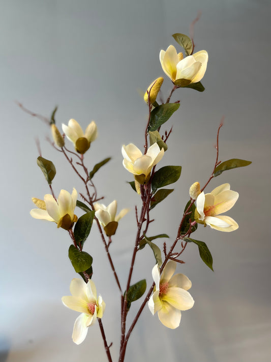 White Magnolia Spray Single Stem Artificial Flowers Faux Flowers