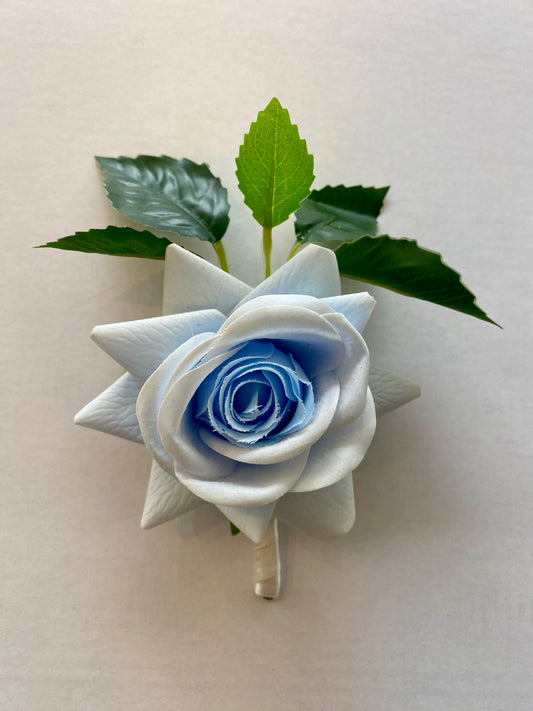 Lola Blue Rose Buttonhole