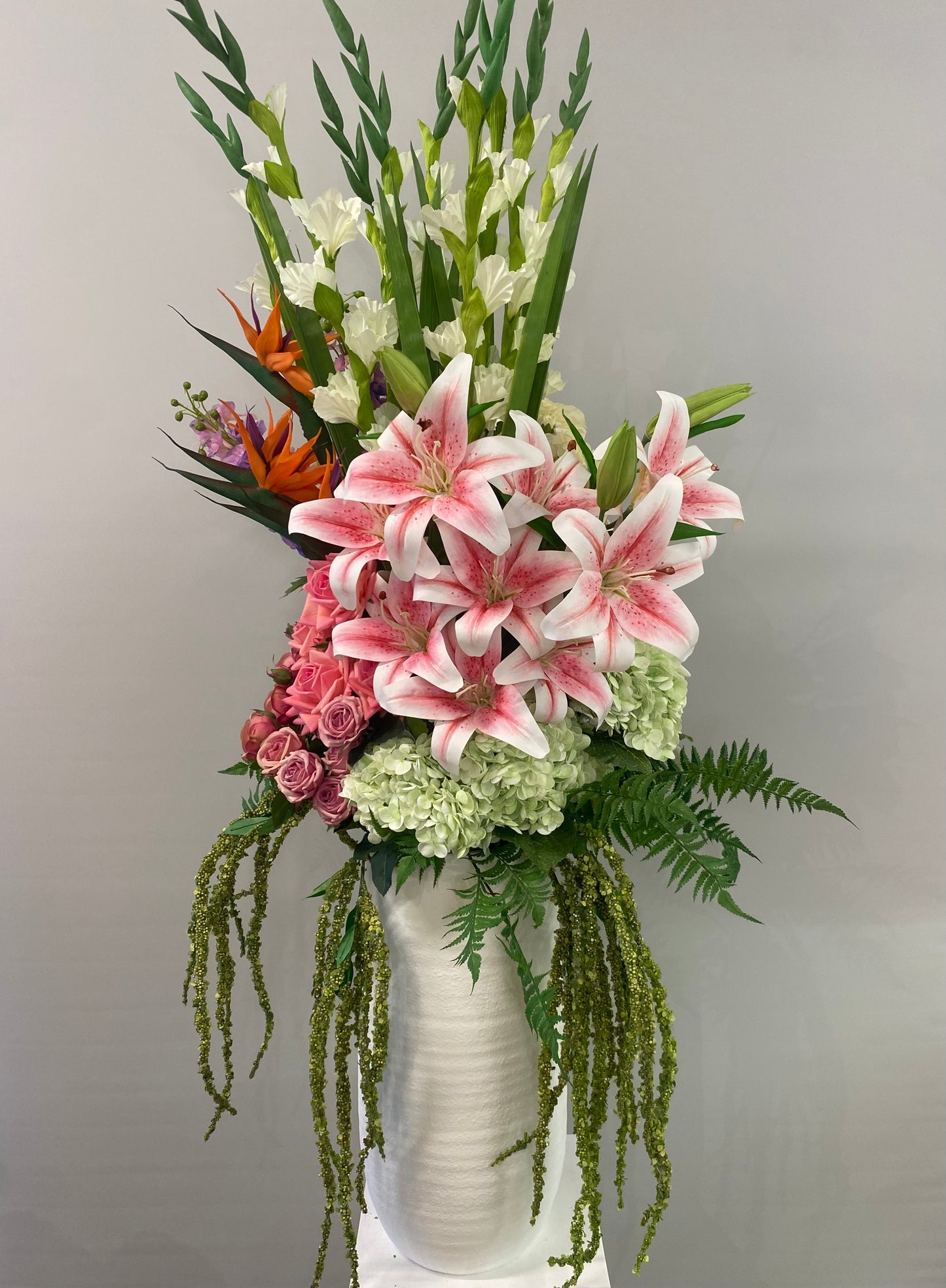 Gladiolus Lilly Arrangement   Artificial Flowers, Faux Flowers, Arrangement