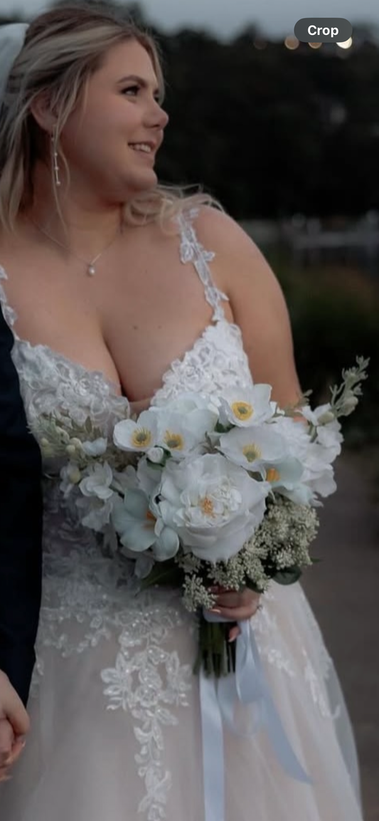 Catherine Phillips Wedding Bouquet Blue and White
