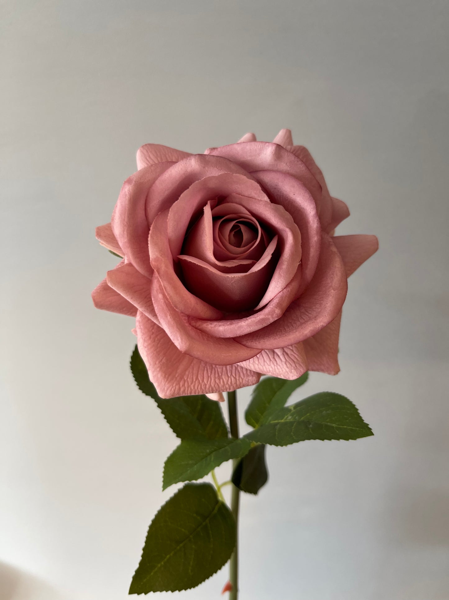 Real Touch Dusty Pink Hannah Rose Single Stem