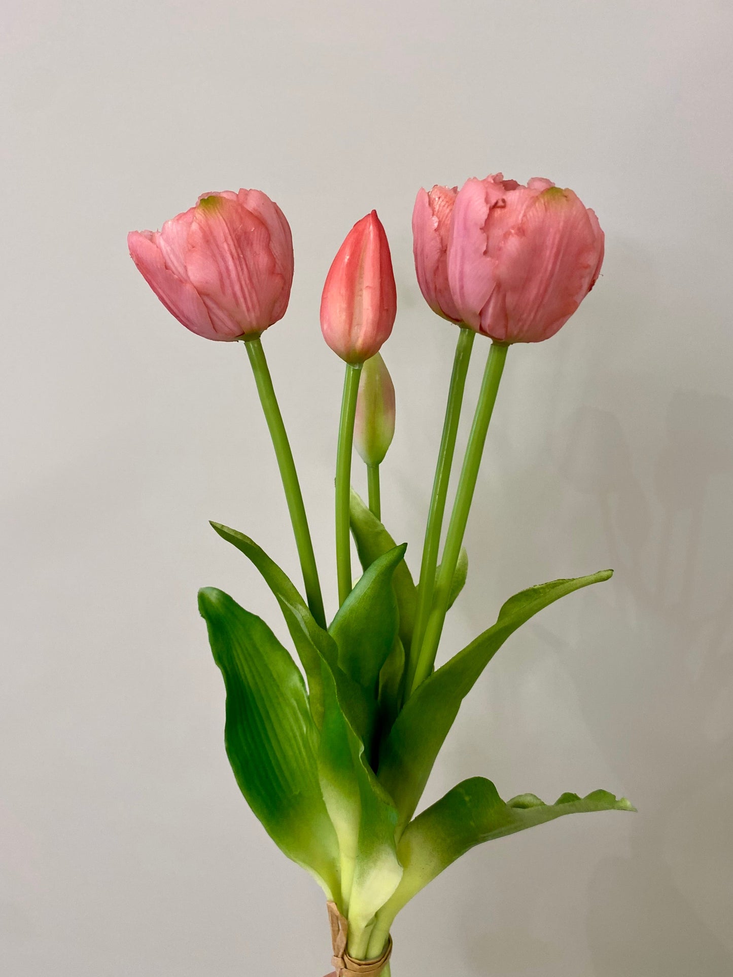 Real Touch Tulips Light Pink Bunch Artificial  Faux Flowers