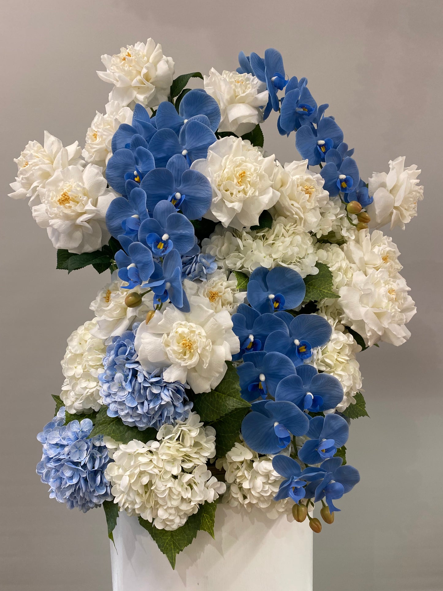 Trish Blue Real Touch Flower Arrangement Artificial Flowers