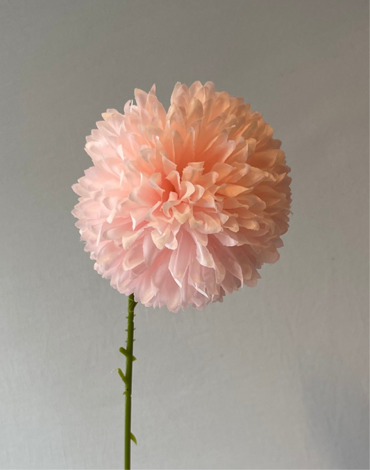 Light Pink Chrysanthemum Single Stem Artificial Flower Faux Flower