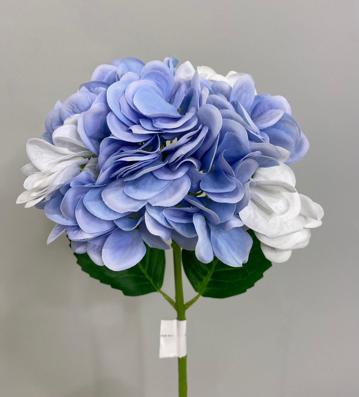 Real Touch Light Blue & White Hydrangea Single Stem