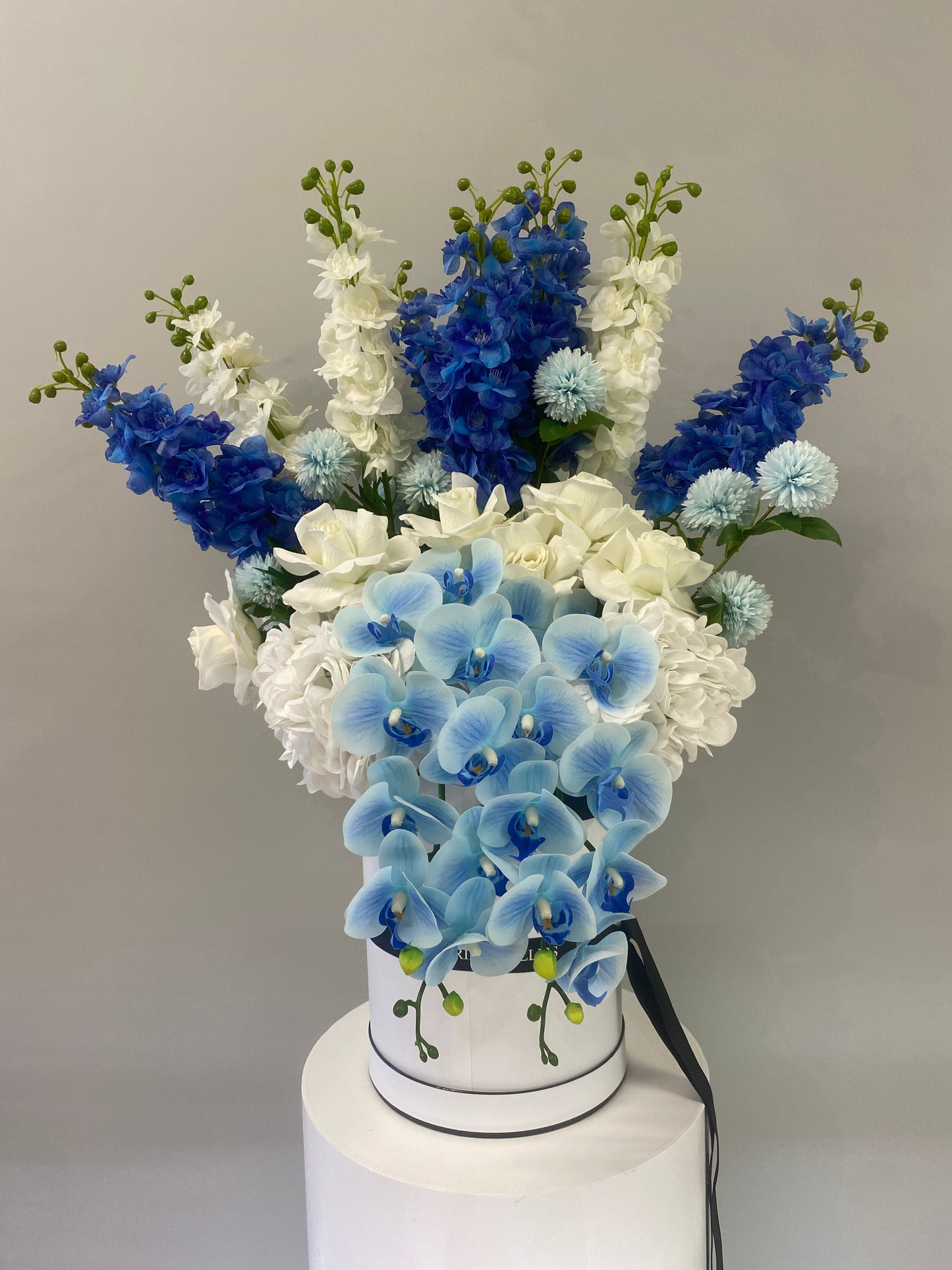 Beatrice Blue Orchids Artificial Flowers Faux Flowers Arrangement