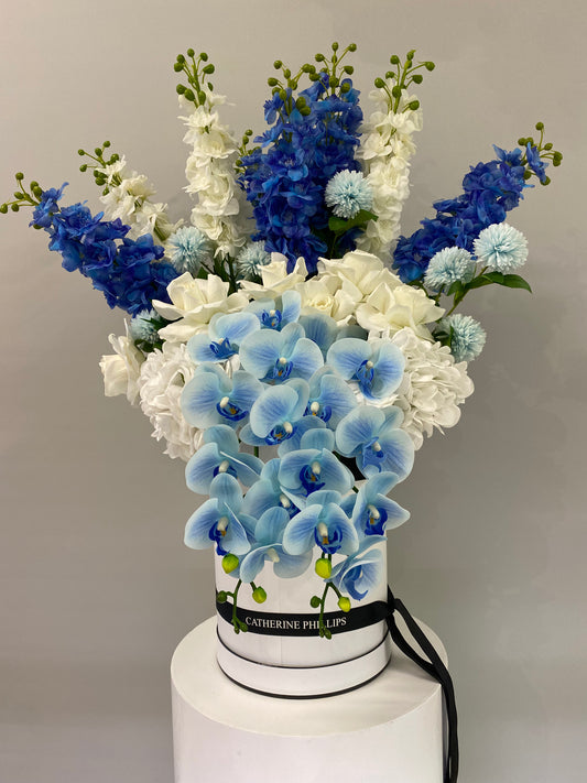 Beatrice Blue Orchids Artificial Flowers Faux Flowers Arrangement