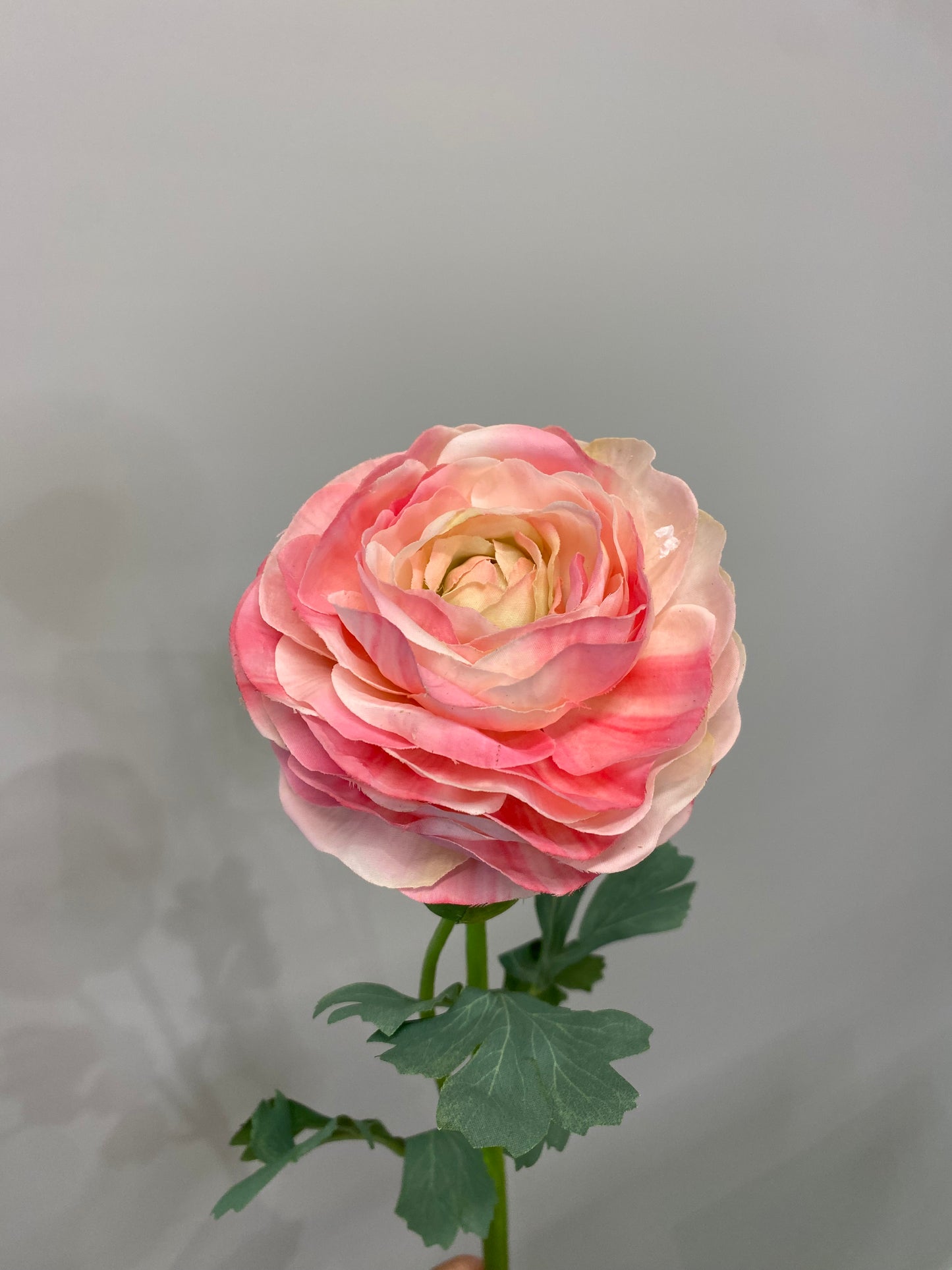 Real Touch Pink Ranunculus Single Stem Artificial Flowers