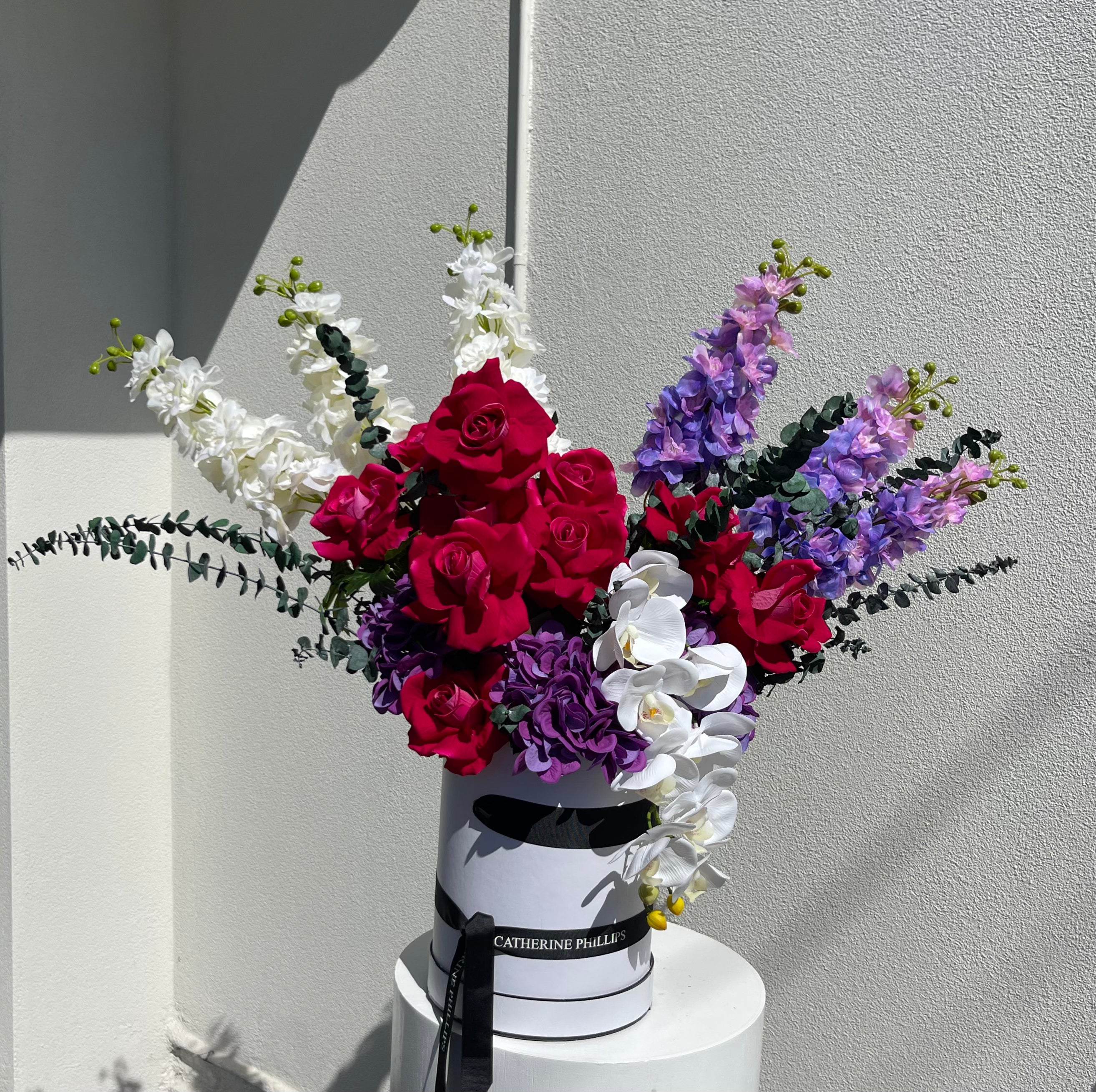 Everlasting Vibrant Pink and Purple Valentine’s Day Arrangement