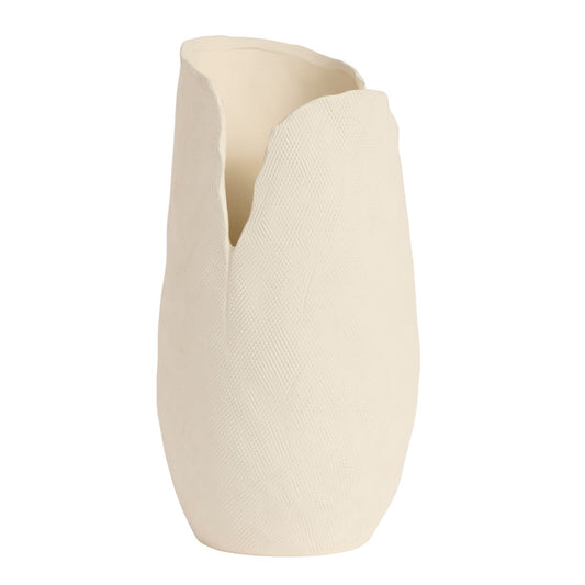 Cassia Cream 3D Printed Ceramic Vase